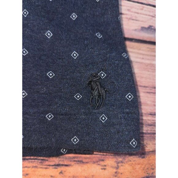 Polo Ralph Lauren Mens Classic Fit Diamond Print Polo XL Navy Blue - Picture 7 of 8